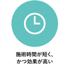 施術時間が短く、かつ効果が高い